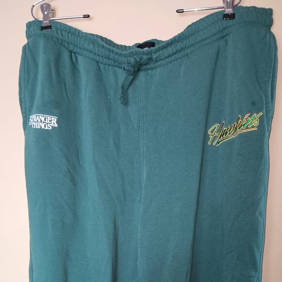 H&M Stranger Things Hawkins Green Sweatpants - Picture 1 of 7